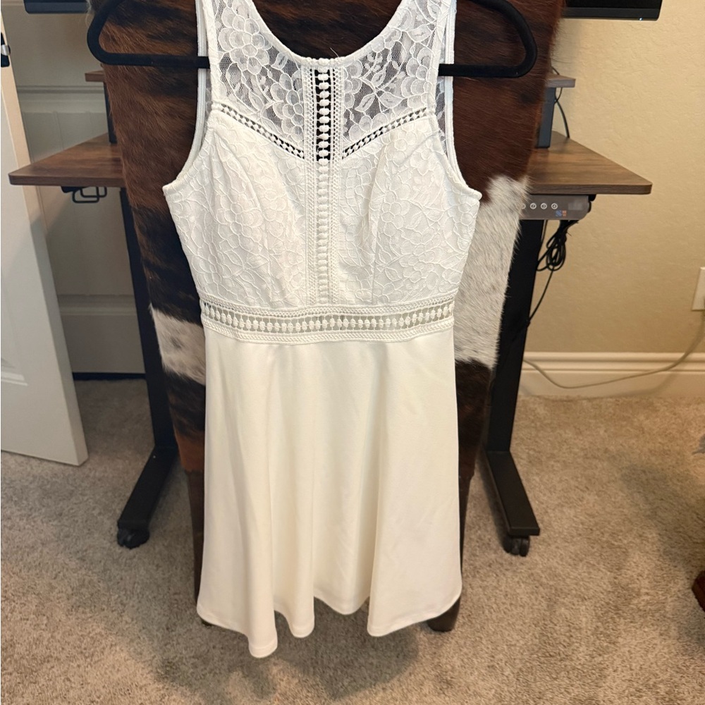 Juniors White Dress